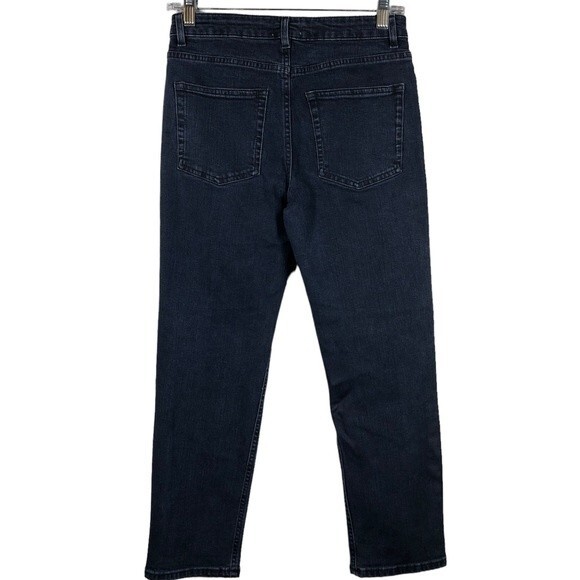 Acne Studios Row Cropped Straight Leg Boyfriend Jeans Blue Black Size 26 - Picture 5 of 9